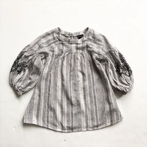 Artclass stripe embroidered sleeve dress EUC 2T